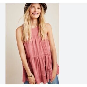 ANTHROPOLOGIE Georgia Tiered Babydoll Tunic Size Small